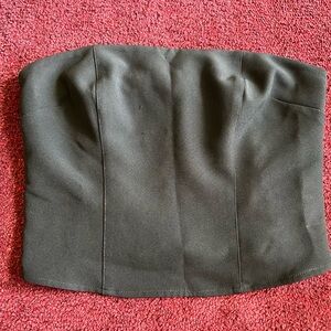 Open Edit Black Strapless Corset Tube Top